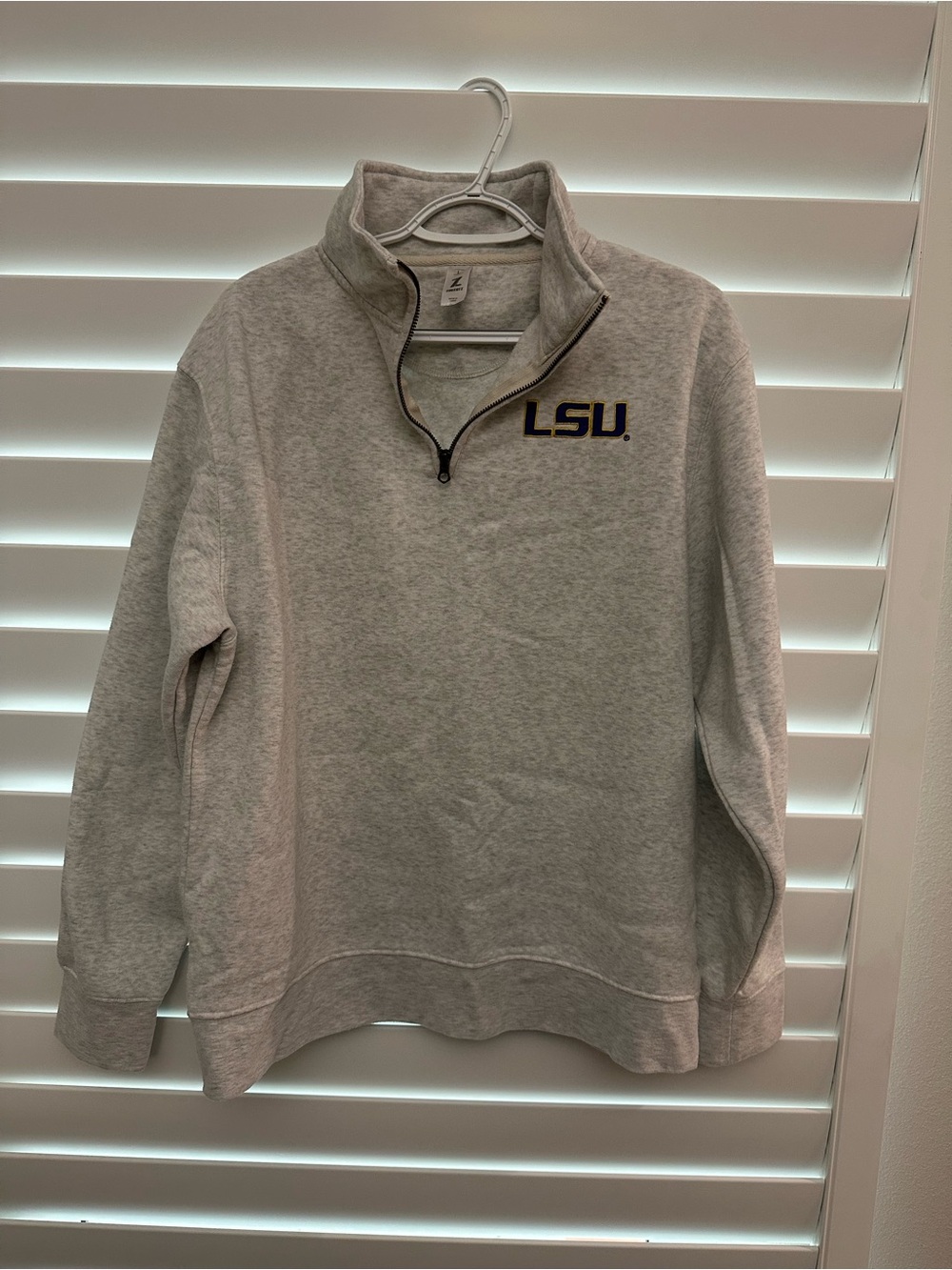 Men's Gray Quarter-Zip Pullover Sweatshirt